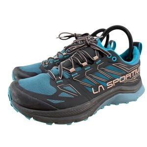 La Sportiva Jackal Womens Trail Running Shoes Black Aqua 21O-C Size 7 EUR 38